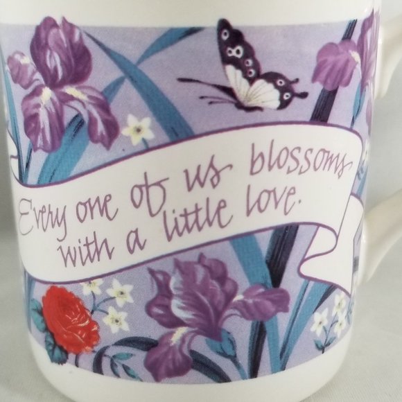 Carlton Cards Stoneware Everyone Blossoms with Love Butterfly Mug Coffee Tea - Picture 7 of 9